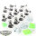 Necrons - 10x Necron Warriors klassisch - teilweise bemalt