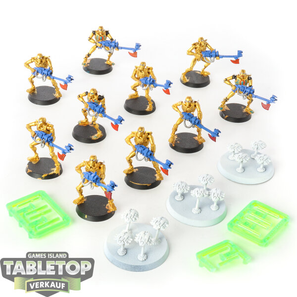 Necrons - 10x Necron Warriors klassisch - teilweise bemalt