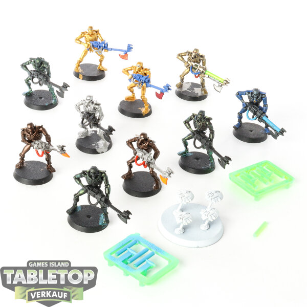 Necrons - 10x Necron Warriors klassisch - teilweise bemalt
