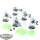 Necrons - 5x Immortals klassisch - teilweise bemalt