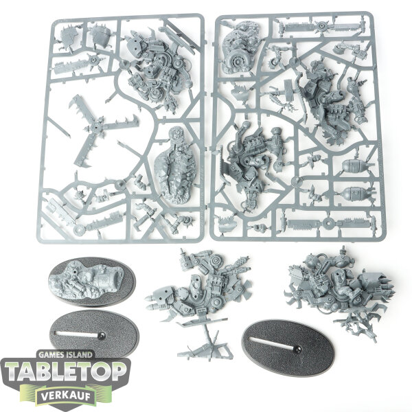 Orks - 3x Deffkoptas - teilweise bemalt
