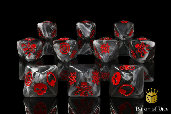 Baron of Dice - World Domination, Red D8 Dice Set (10)