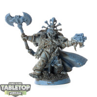 Space Wolves - Wolf Lord Krom - teilweise bemalt