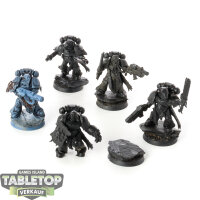 Space Wolves - 5x Space Marines - teilweise bemalt