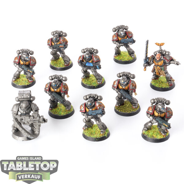 Dark Angels - 10 x Tactical Squad klassisch - teilweise bemalt