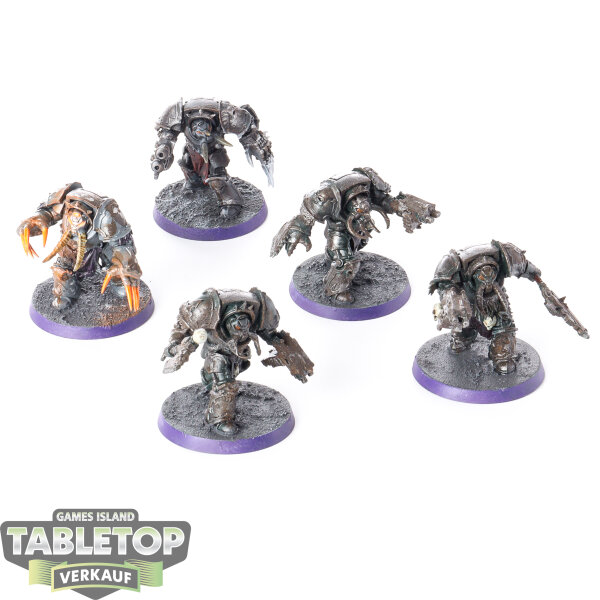 Chaos Space Marines - 5 x Chaos Terminator Squad - teilweise bemalt