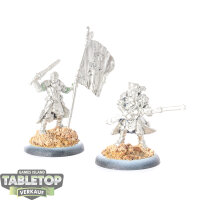 Cygnar - 2x Long Gunner Infantry Officer & Standard -...