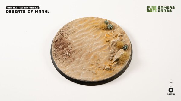 GamersGrass - Desert of Maahl Bases - Round 80mm (x1)