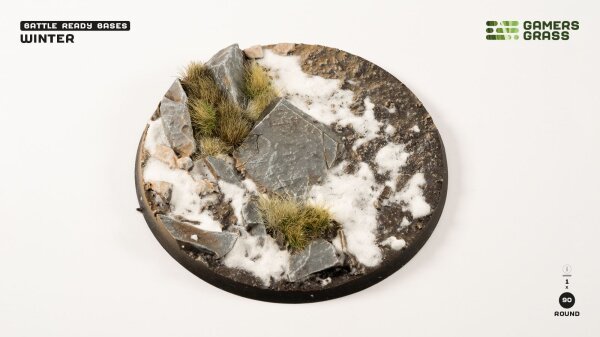 GamersGrass - Winter Bases - Round 90mm (x1)