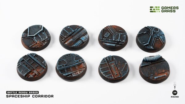 GamersGrass - Spaceship Corridor Bases - Round 28mm (x8)