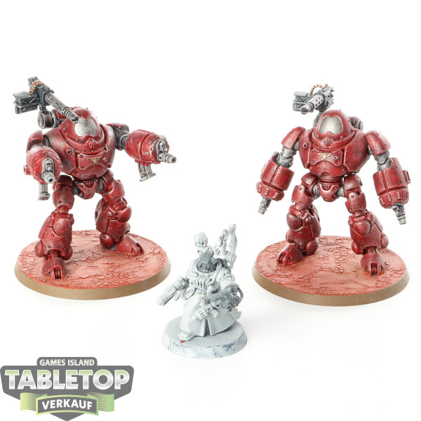 Adeptus Mechanicus - 2 x Kastelan Robots - teilweise bemalt