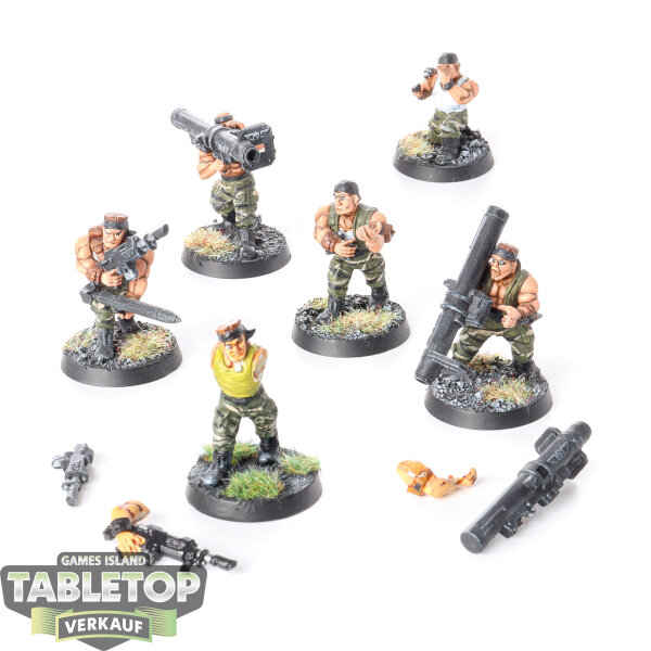 Astra Militarum - 3 x Catachan Heavy Weapon Squad - bemalt
