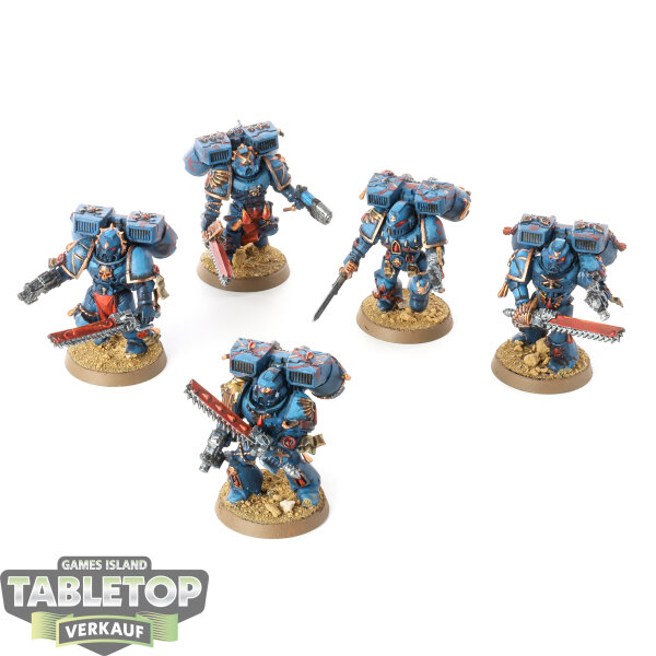 Blood Angels - 5 Assault Marines klassisch - bemalt
