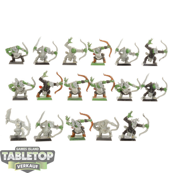 Orc & Goblin Tribes - 17 Orc Arrer Boyz Mob - teilweise bemalt