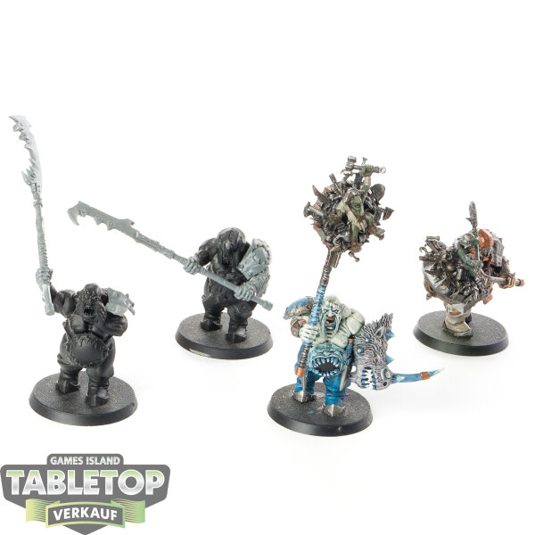 Ogor Mawtribes - 4x Ironguts - teilweise bemalt