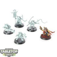 Genestealer Cults - 5 x Acolyte Hybrids - teilweise bemalt