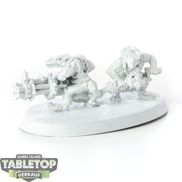 Skaven - Ratling Gun Team klassisch - grundiert