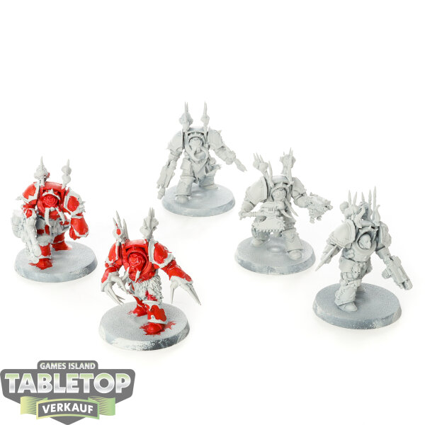 Chaos Space Marines - 5 x Chaos Terminator Squad - teilweise bemalt