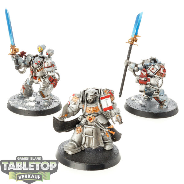 Grey Knights - 3x Grey Knights Terminator Squad - bemalt