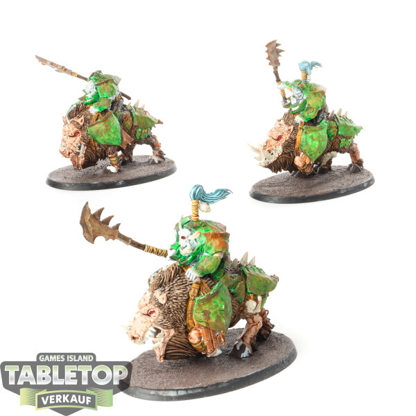 Orruk Warclans - 3x Gore-gruntas - bemalt