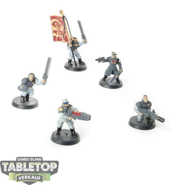 Astra Militarum - 5 x Cadian Command Squad klassisch - bemalt