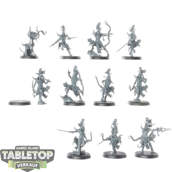 Hedonites of Slaanesh - 10 Blissbarb Archers - unbemalt