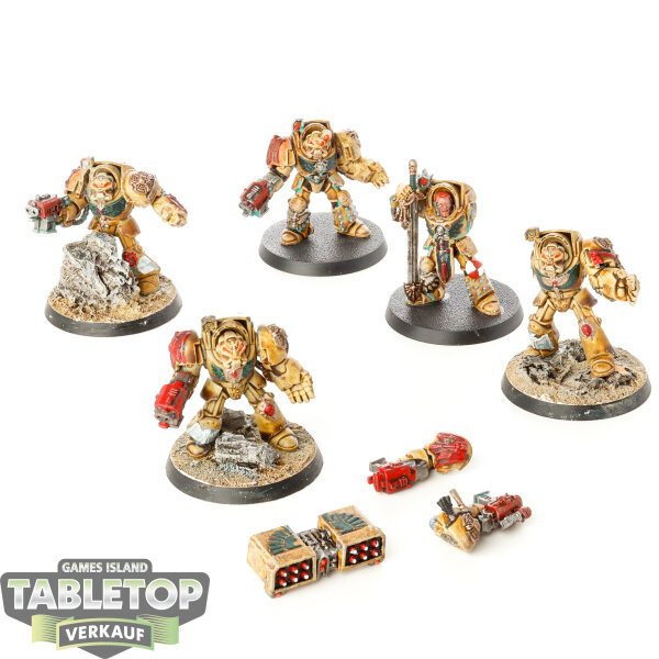 Dark Angels - 5 x Deathwing Terminator Squad - bemalt