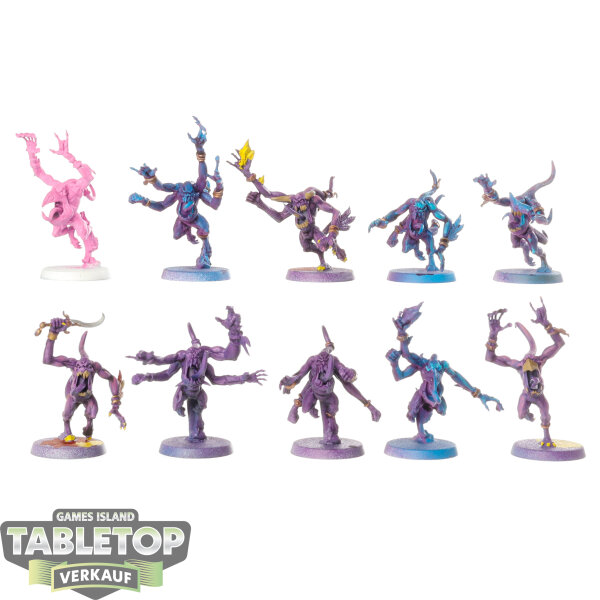 Disciples of Tzeentch - 10 x Pink Horrors - teilweise bemalt