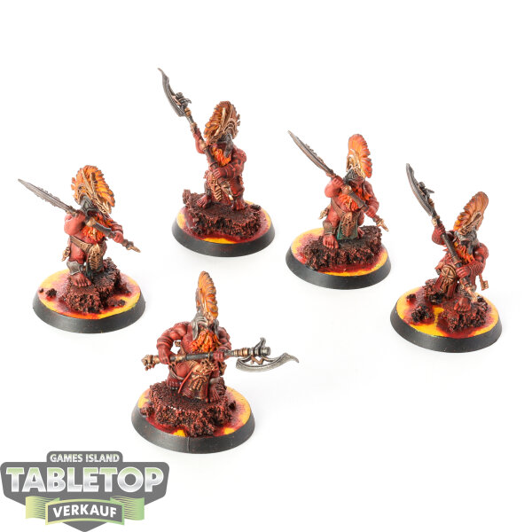 Fyreslayers - 5 Hearthguard Berzerkers - bemalt