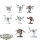 Tyraniden - 8 x Genestealers (Classic) - teilweise bemalt