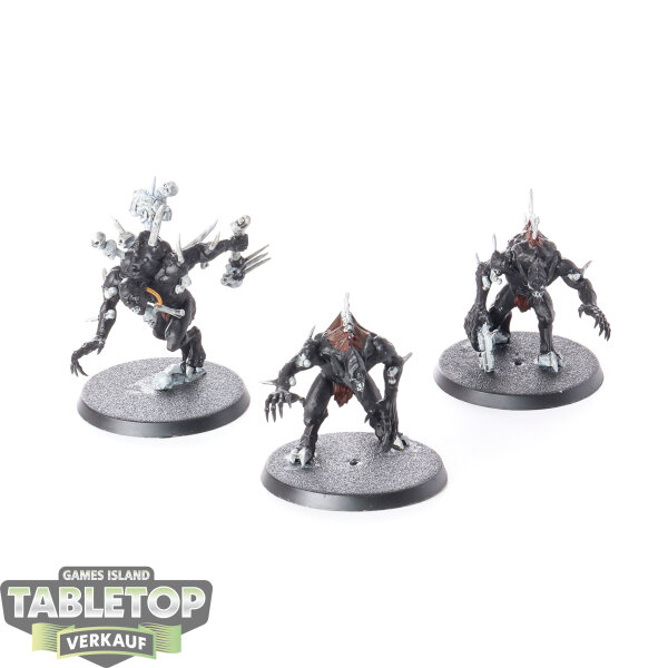 Flesh-eater Courts - 3x Crypt Haunter Courtier - teilweise bemalt