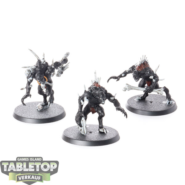 Flesh-eater Courts - 3x Crypt Haunter Courtier - teilweise bemalt