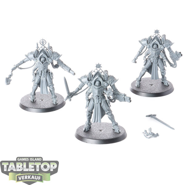 Adepta Sororitas - 3x Paragon Warsuits - unbemalt