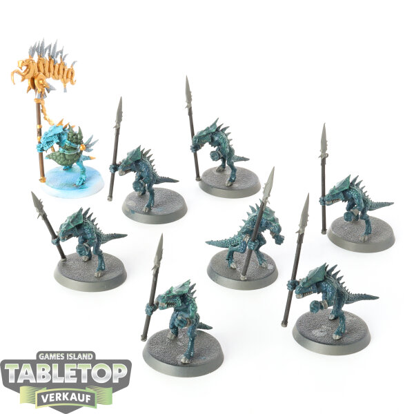 Seraphon - 8 Saurus Warriors - bemalt