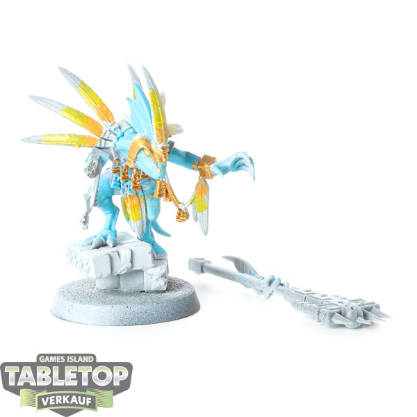 Seraphon - Skink Starpriest - teilweise bemalt