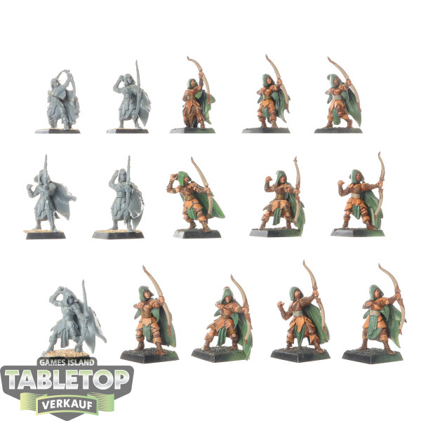 Wood Elf Realms - 15 x Wood Elf Glade Guard - teilweise bemalt