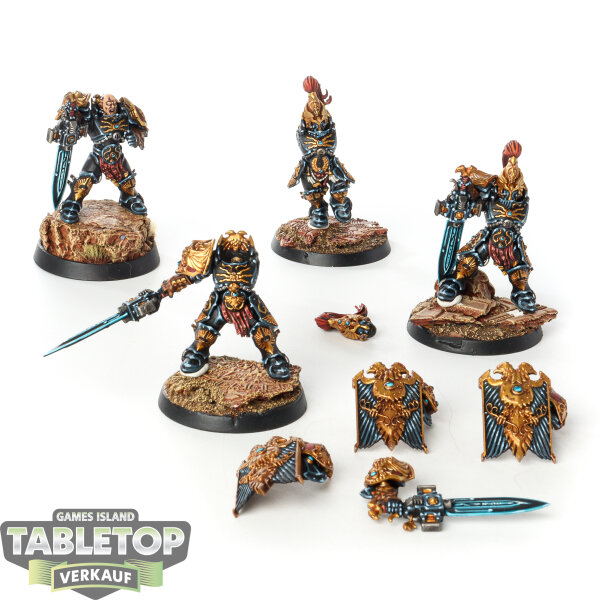 Adeptus Custodes - 4 x Custodian Guard Squad - gut bemalt