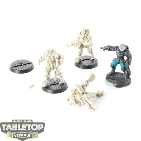 Infinity - 4 Morat Vanguard Infantry Combined Army - teilweise bemalt