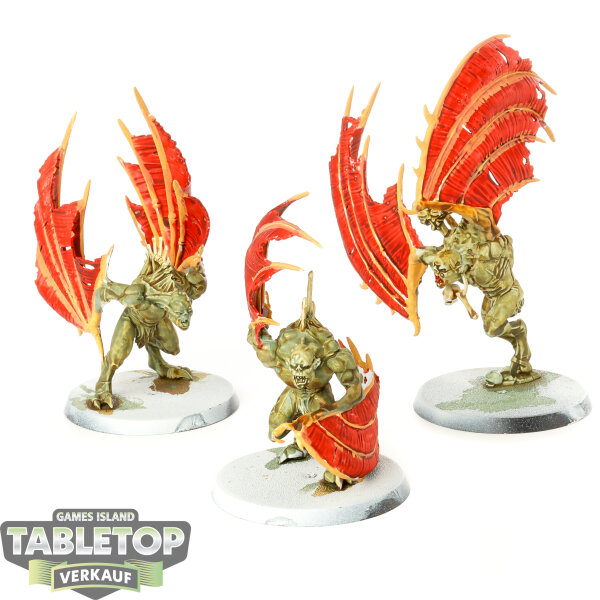 Flesh-eater Courts - 3x Crypt Flayers - bemalt