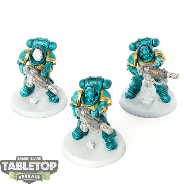 Space Marines - 3x Primaris Eradicators - teilweise bemalt