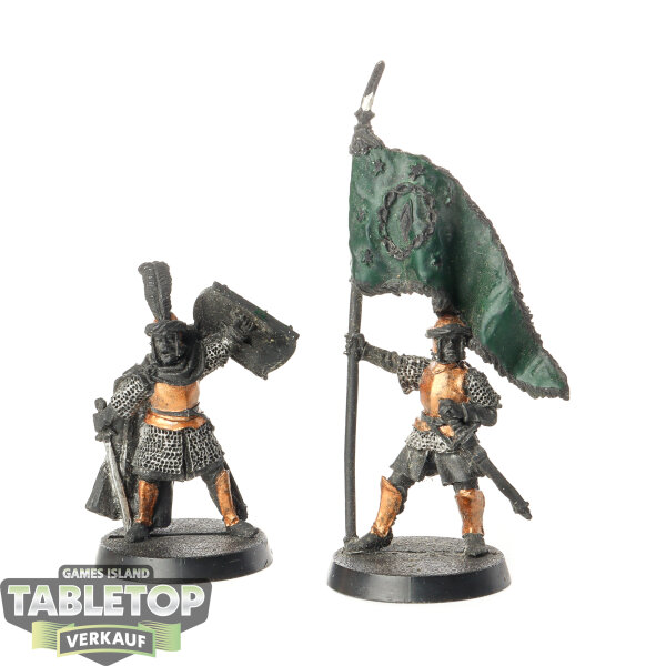 HdR Figuren - Gut - Arnor Captain and Standard Bearer - teilweise bemalt