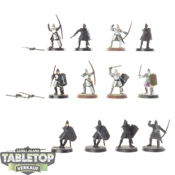 HdR Figuren - Gut - 12 x Warriors of Minas Tirith - teilweise bemalt