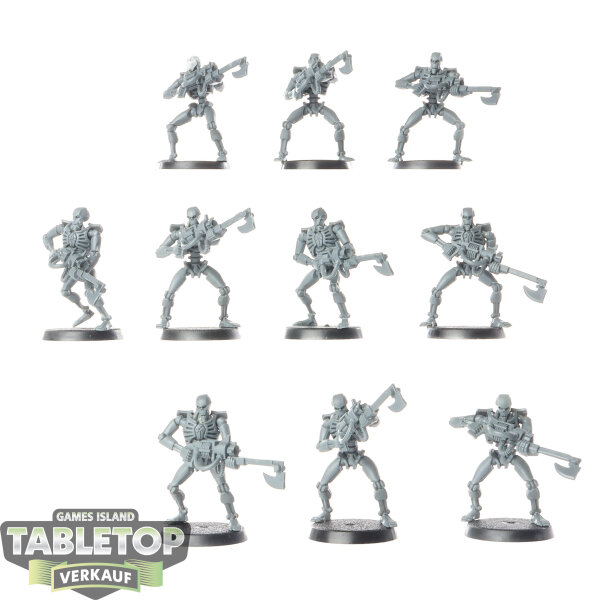 Necrons - 10 Necron Warriors - klassisch - teilweise bemalt