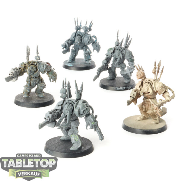 Chaos Space Marines - 5x Chaos Terminator Squad - klassisch - teilweise bemalt