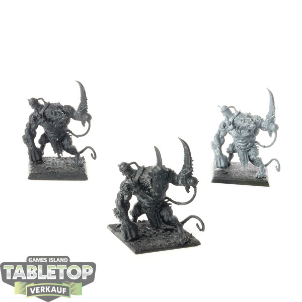 Skaven - 3x Rat Ogors - klassisch - teilweise bemalt