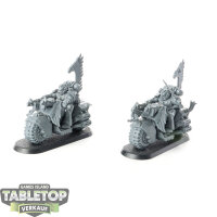 Dark Angels - 2x Ravenwing Bike Squadron - bemalt