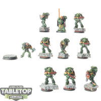 Salamanders - 10 Space Marines - bemalt