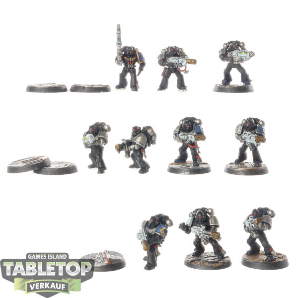 Space Marines - 10 Tactical Squad - bemalt