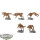 Space Wolves - 5x Fenrisian Wolves - teilweise bemalt