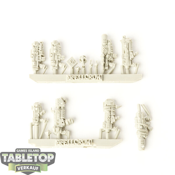 Space Wolves - 8x Wolves Space Knights Guns - im Gussrahmen
